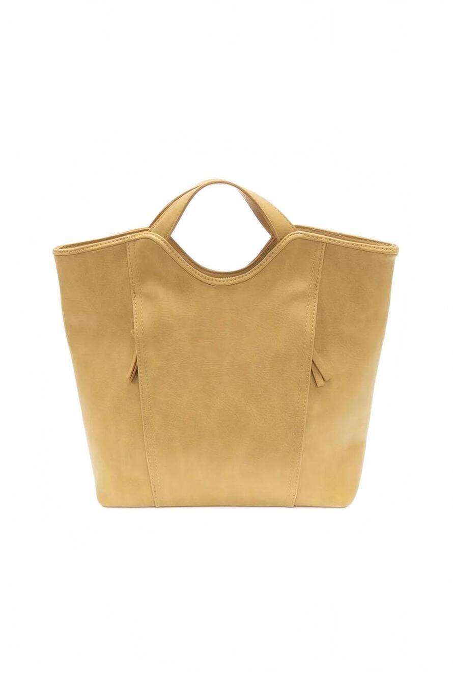 NEW JOY SUSAN women's emily double zip tote bag in tan